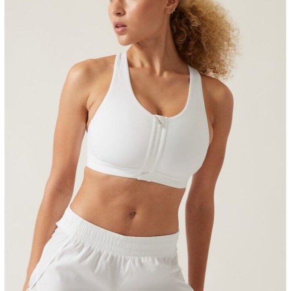 Athleta Other - Athleta S Ultimate Zip Front Bra Size Small Cup A-C White